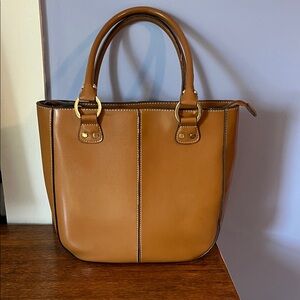 Mondani Tan Leather Tote Bag